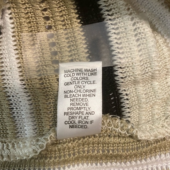 NWT XL EST 1946  J/M Sportswear Short Sleeve Tan Cream Scoop Neck Sweater - Picture 7 of 8